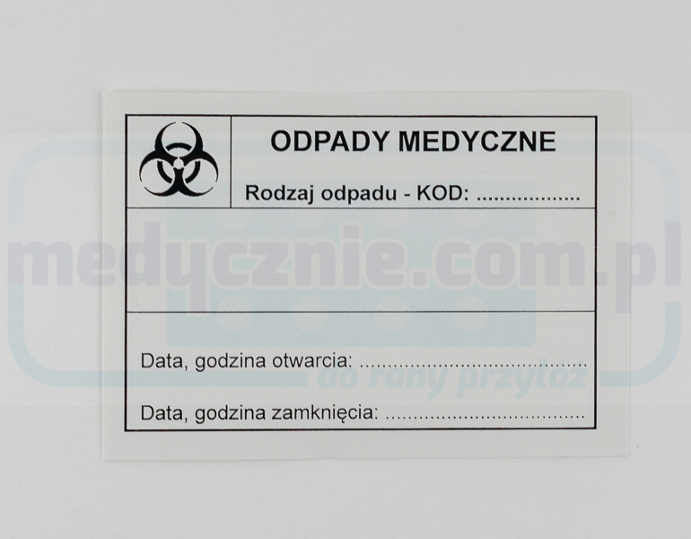 Наклейка 50шт 10*7см для контейнерів для медичних відходів